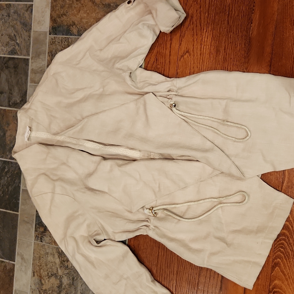 Allie Rose Linen Blazer/Waist Coat Size Small